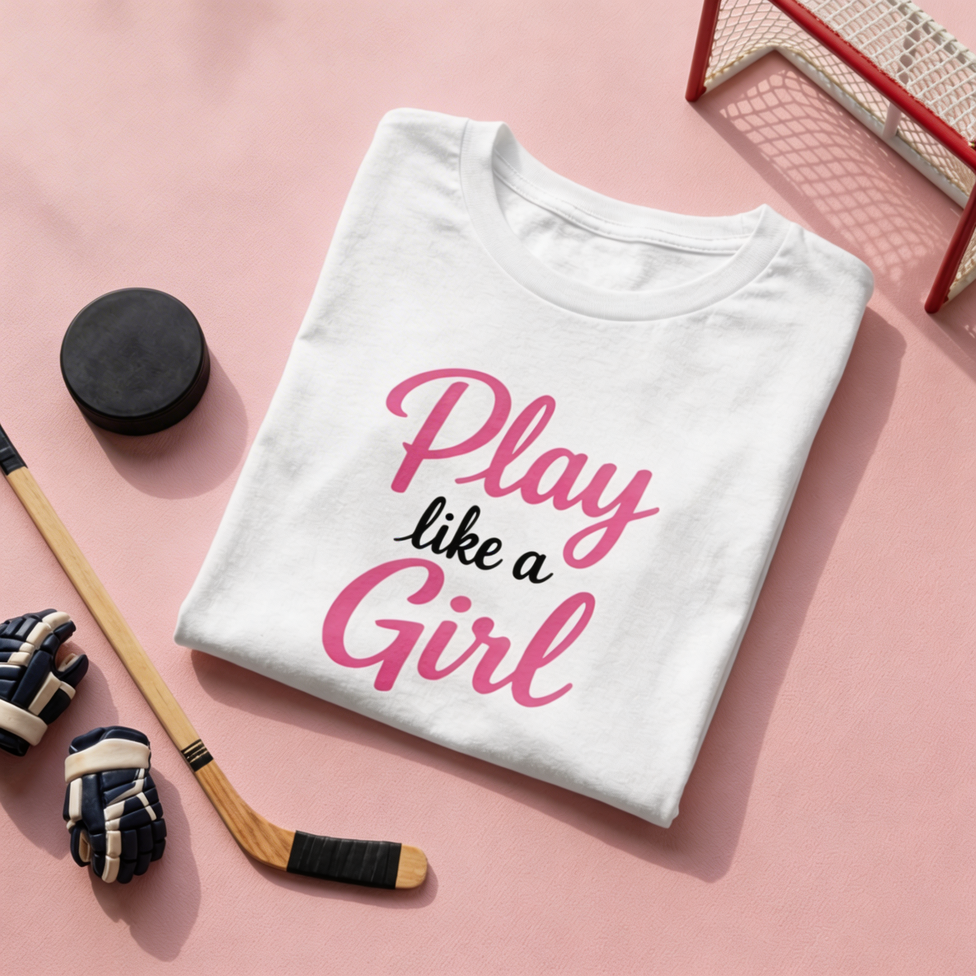 Play Like a Girl White Youth Short Sleeve T-Shirt